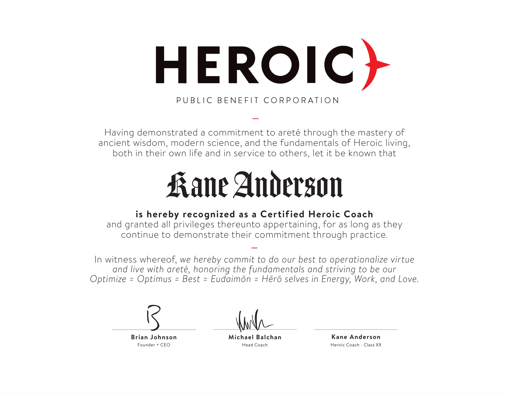 Certified Heroic Coach